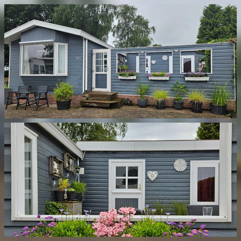 Liefdevol ingericht chalet in Friesland aan het water, Internet, Recreatiepark, Chalet, Bungalow of Caravan, Aan meer of rivier