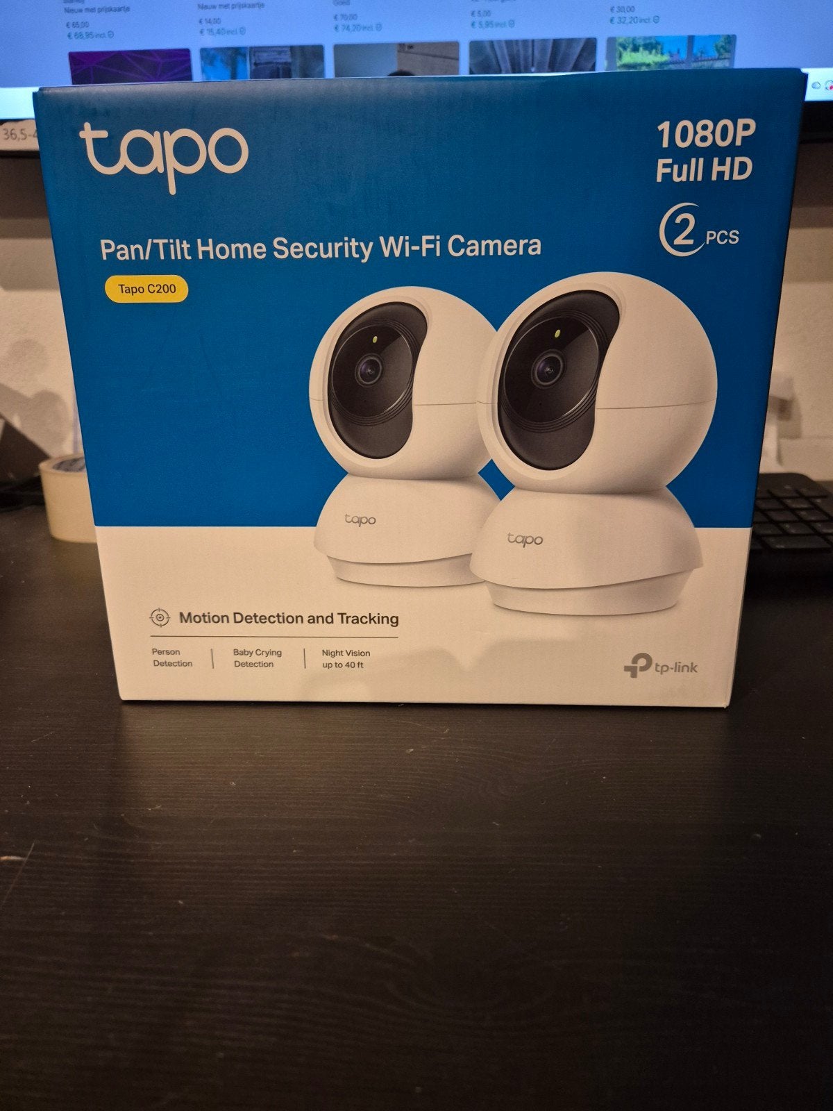 TP-Link Tapo C200 Home Security Wi-Fi Camera (2-Pack) • NIEU, Ophalen of Verzenden, Nieuw