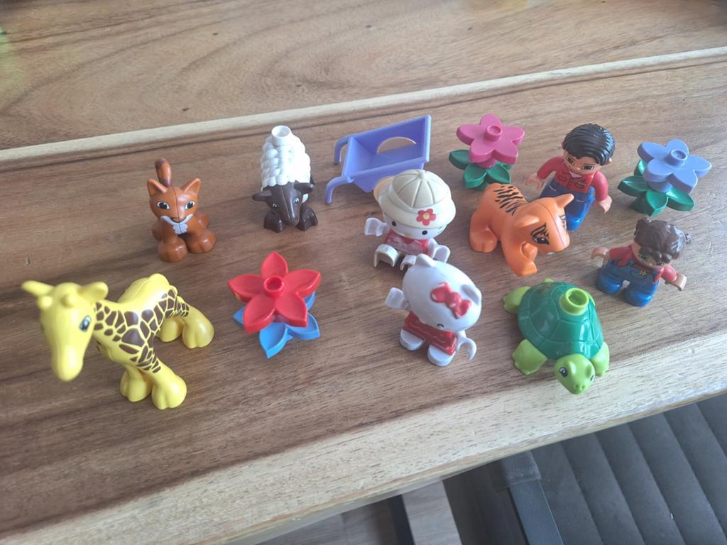 Duplo blokken dieren en poppetjes, Ophalen, Inclusief minifiguren, Gebruikt, Minifiguur