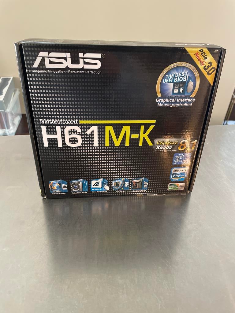ASUS H61M-K Moederbord - Nieuw & Ongebruikt, Ophalen of Verzenden, Nieuw, Intel, DDR3