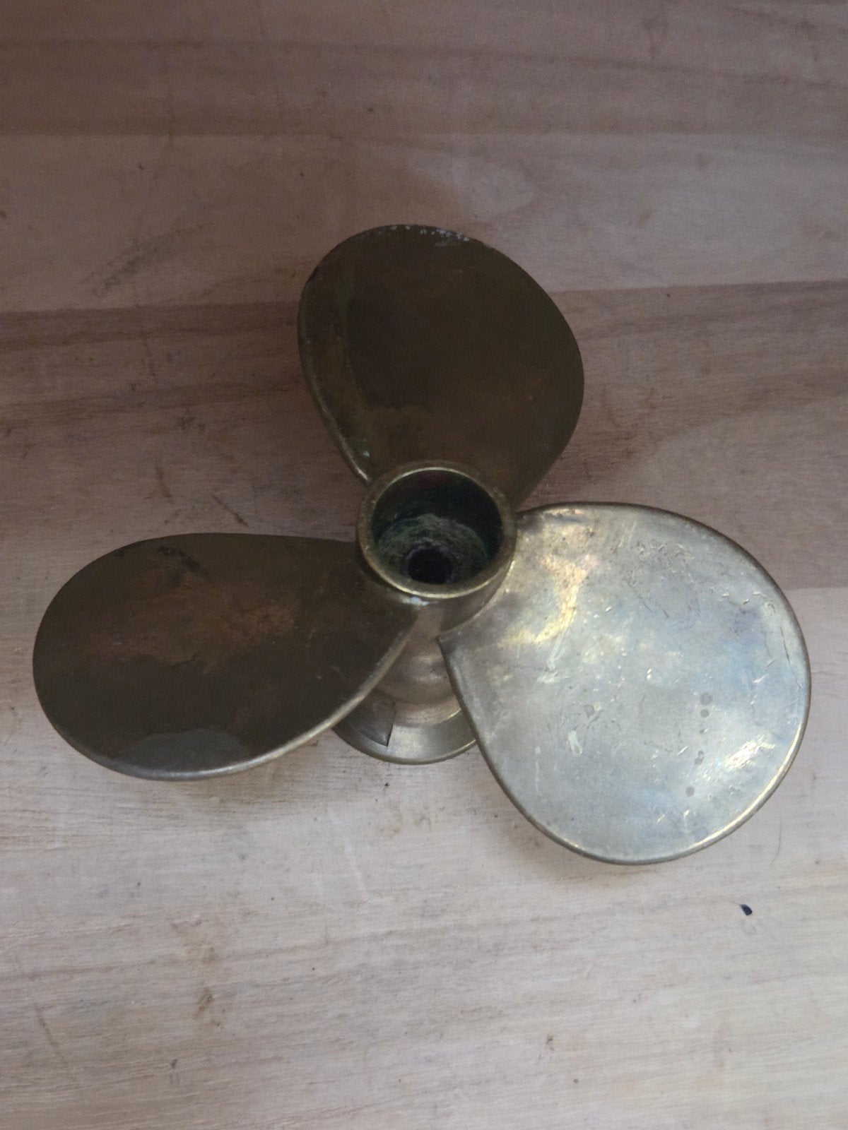 Decoratieve bronzen scheepsschroef, Ophalen of Verzenden, Brons