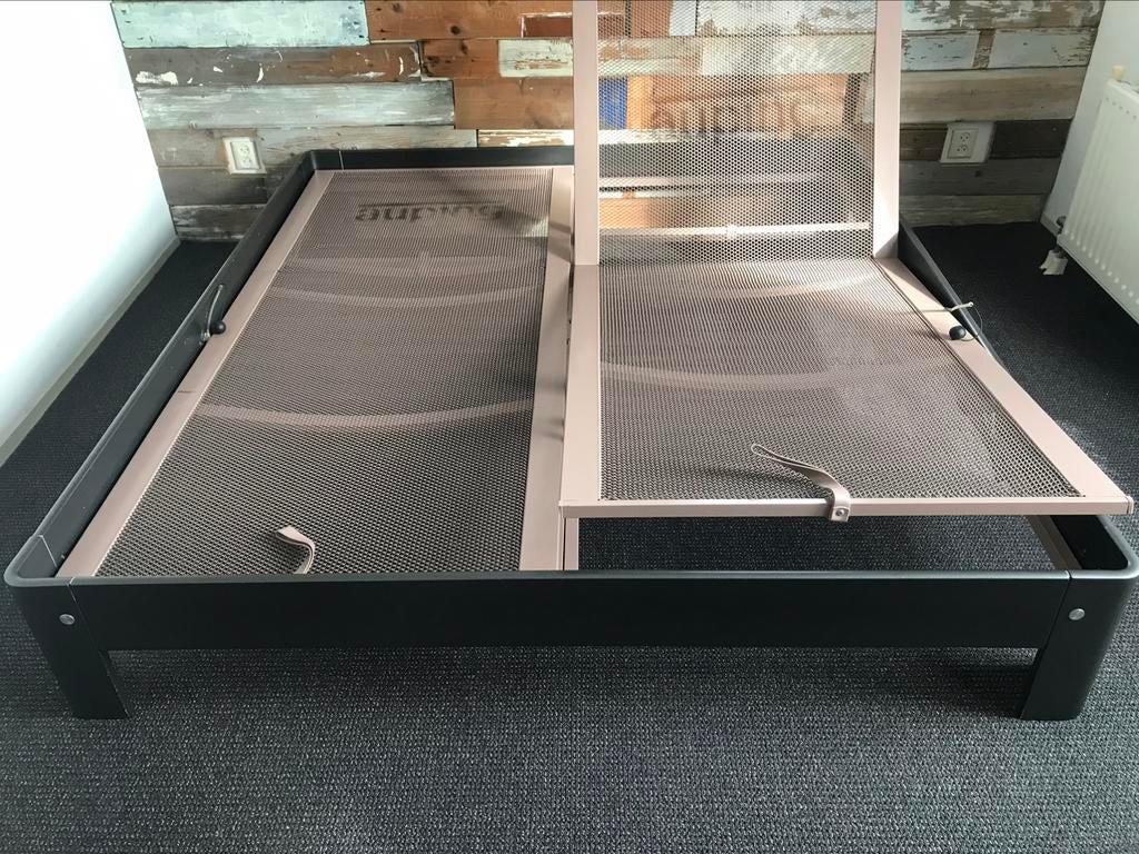 Auping Auronde 180-200 met 2 verstelbare bedbodems., Huis en Inrichting, Ophalen, Overige kleuren, Tweepersoons, Zo goed als nieuw