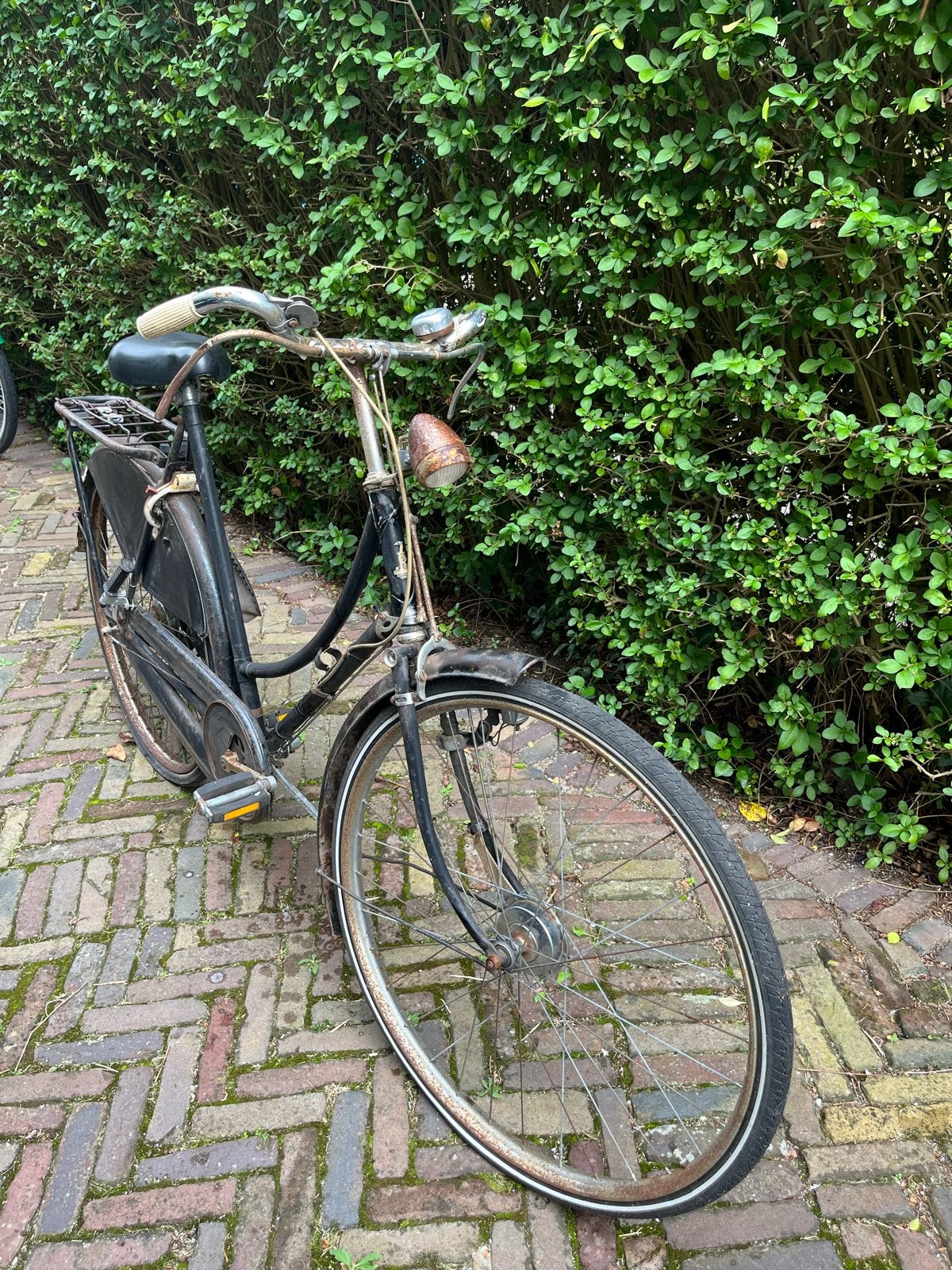 Raleigh damesfiets uit 1955 met trommelremmen, Ophalen
