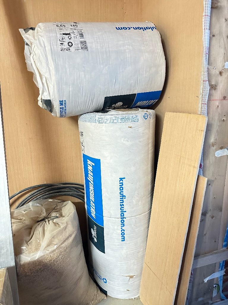 Knauff glaswol 3 rollen 180mm, Ophalen, 12 cm of meer, Nieuw, Minder dan 5 m²