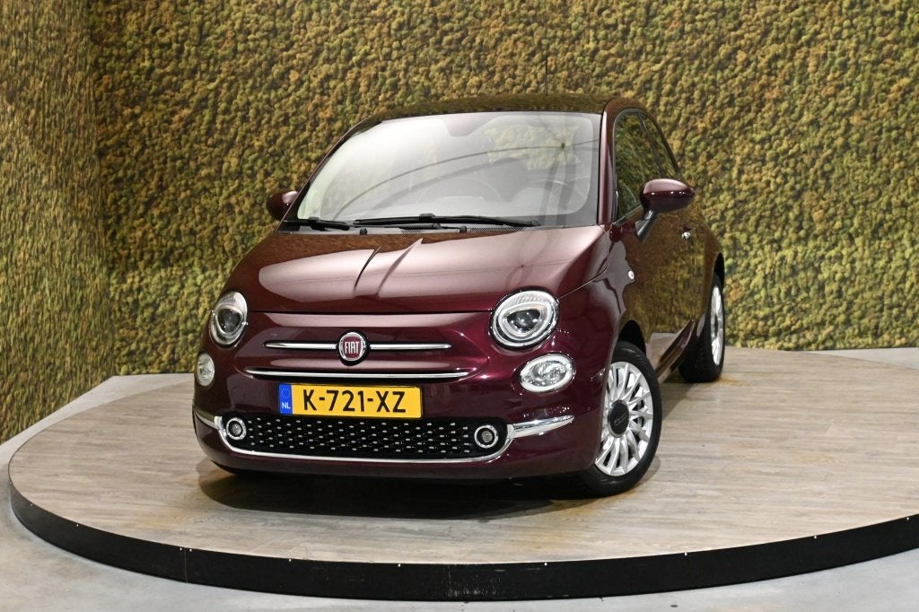 Fiat 500 1.2 Lounge | PDC | Panorama | Bordeaux (bj 2017), Voorwielaandrijving, Stof, Gebruikt, 4 cilinders