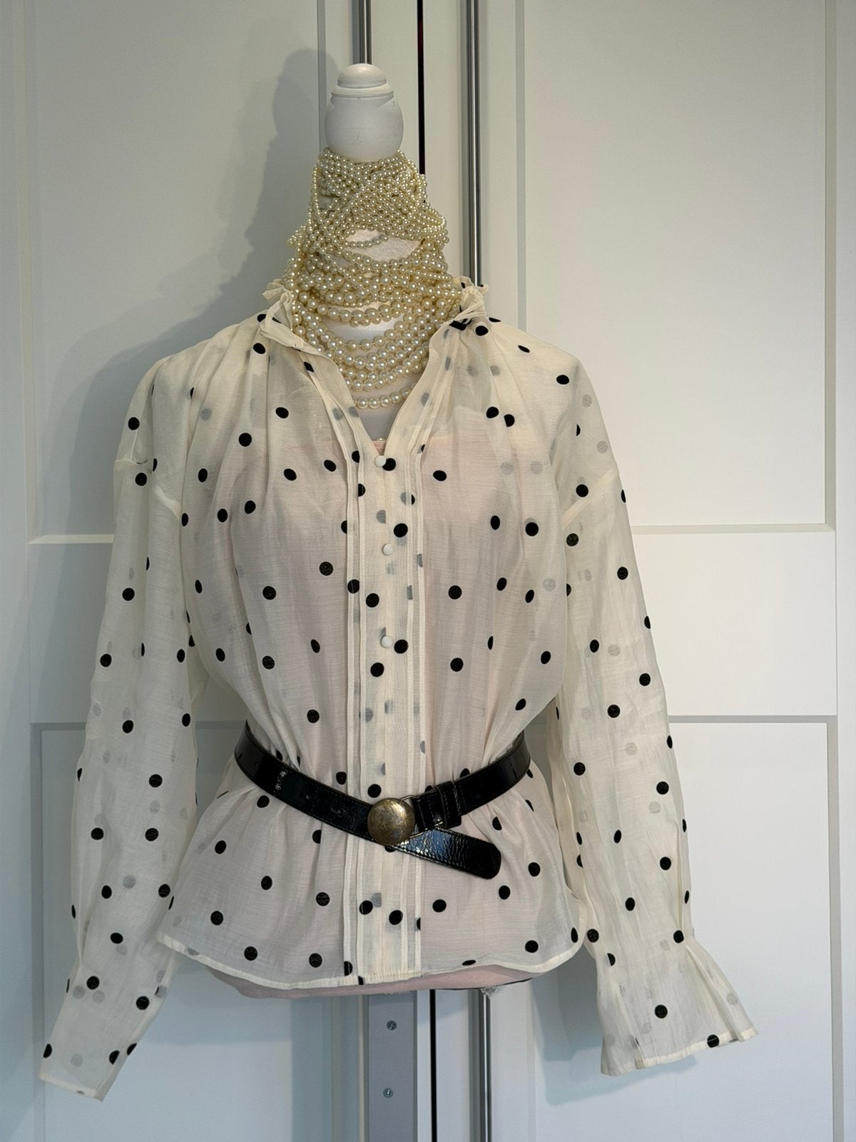 Nieuw Vero Moda bloes beige zwart xl xxl 42 44, Verzenden, Nieuw, Maat 42/44 (L), Beige
