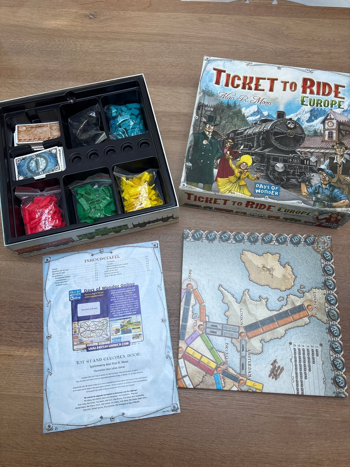 Ticket to Ride Europe Bordspel - Compleet en Goede Staat, Drie of vier spelers, Ophalen of Verzenden, Gebruikt
