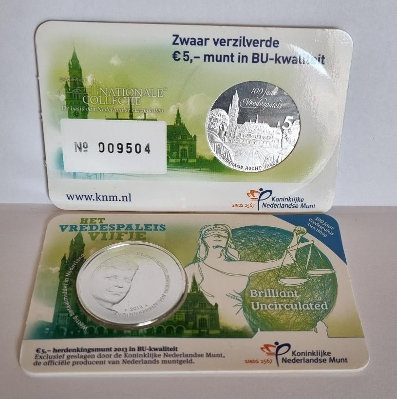 5 Euro coincard 2013 - Vredespaleis BU, Postzegels en Munten, Munten | Nederland, Euro's, Koningin Beatrix, Ophalen of Verzenden