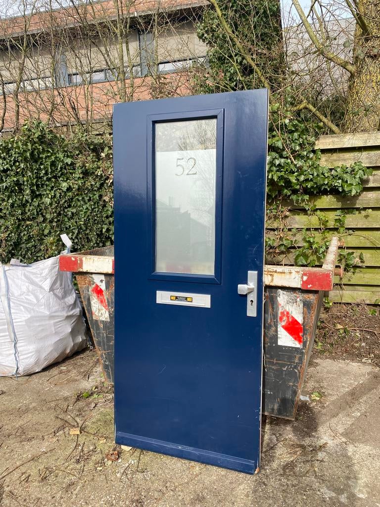 Voordeur 2110x930 met 3 puntssluiting en valdorpel., Ophalen, Gebruikt, 80 tot 100 cm, Buitendeur