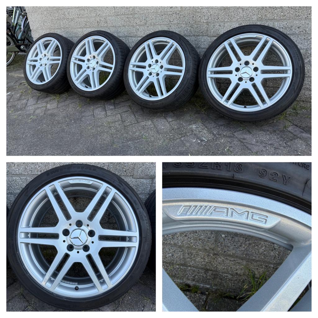 18 inch. Mercedes AMG W204 Breedset zomer, 18 inch, Banden en Velgen, Ophalen of Verzenden, Zomerbanden