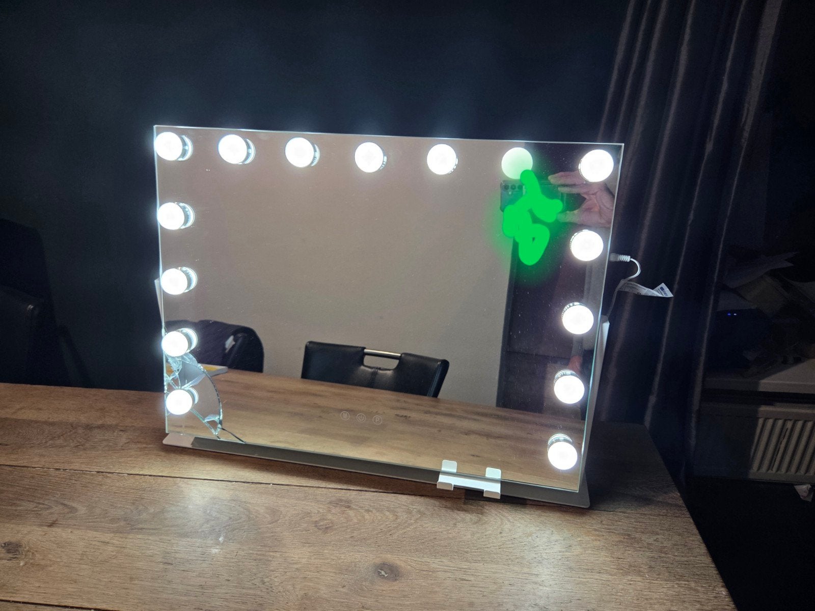 make-up spiegel, Gehele gezicht, Wit, Ophalen of Verzenden, Zo goed als nieuw