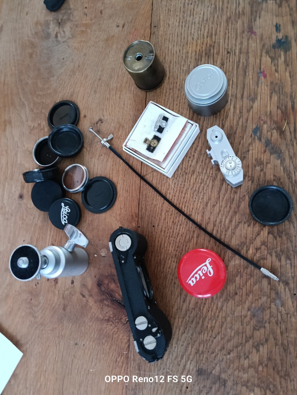Diverse vintage fotoaccessoires: Leica, Canon, Leitz, Leica, Overige typen, Ophalen of Verzenden, Gebruikt