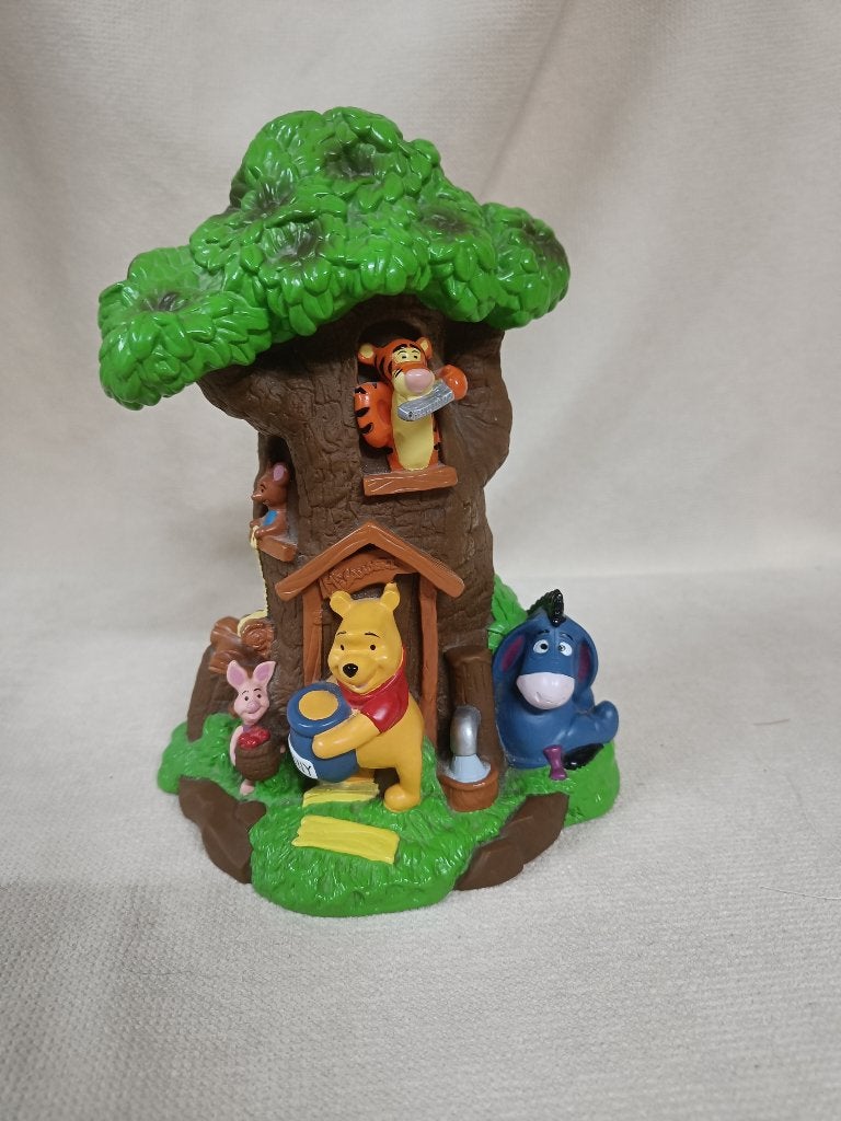 Winnie de Poeh boomhut spaarpot bullyland, Ophalen of Verzenden, Winnie de Poeh of vrienden, Gebruikt, Beeldje of Figuurtje