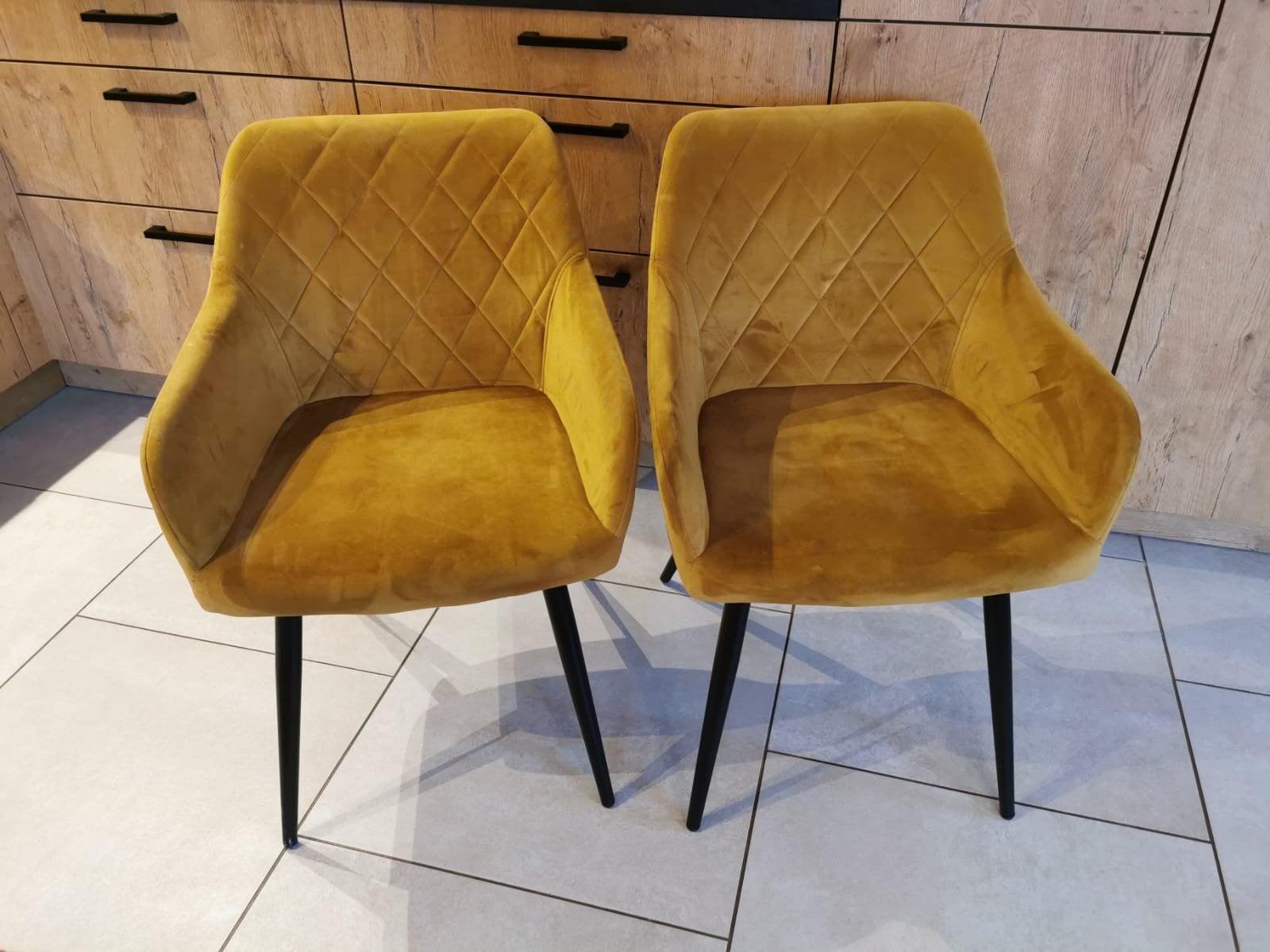 Eetkamerstoelen 6 okergeel, Ophalen, Gebruikt, Overige kleuren, Vijf, Zes of meer stoelen