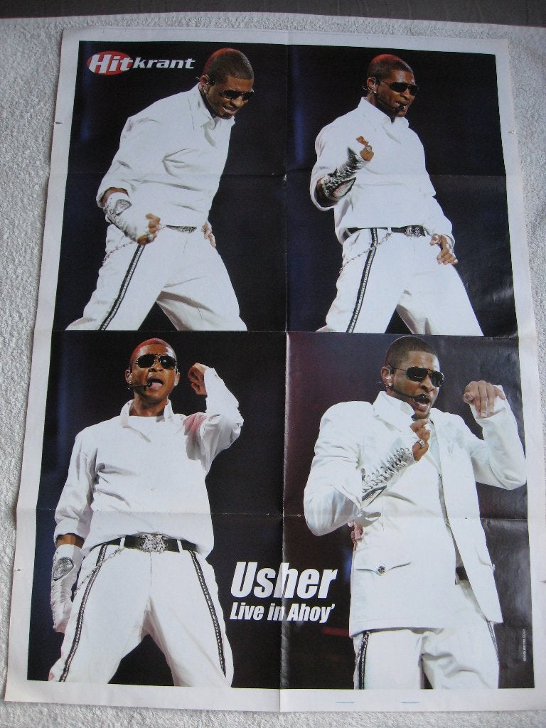 Usher - Poster uit Hitkrant jaren 2003-2009, Verzenden, Poster, Artwork of Schilderij