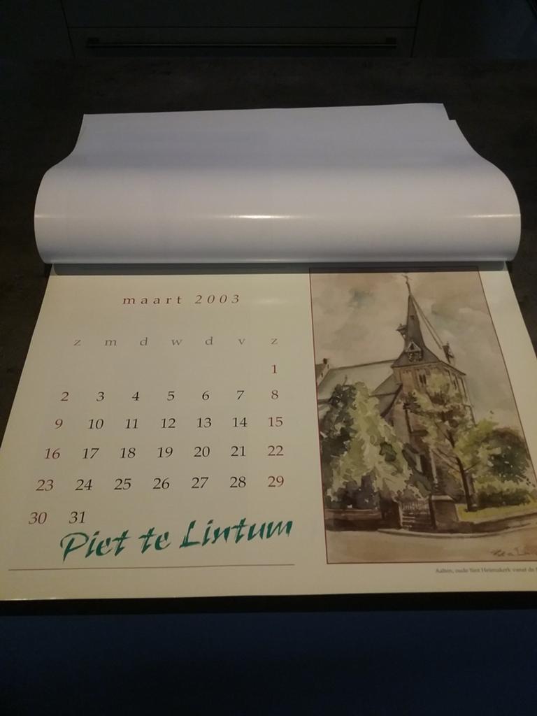 Piet Te Lintum kalenders 2 stuks, Ophalen of Verzenden, Gelezen