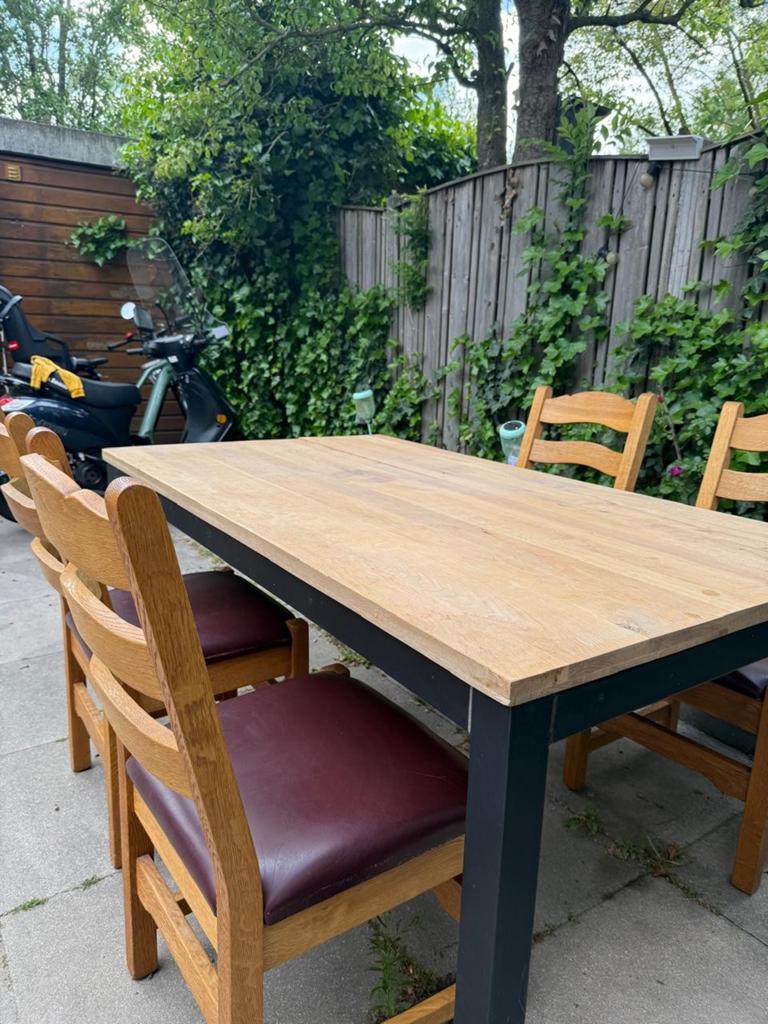Dining table with 4 chairs, Huis en Inrichting, Tafels | Eettafels, 100 tot 150 cm, 50 tot 100 cm, Vier personen, Rechthoekig