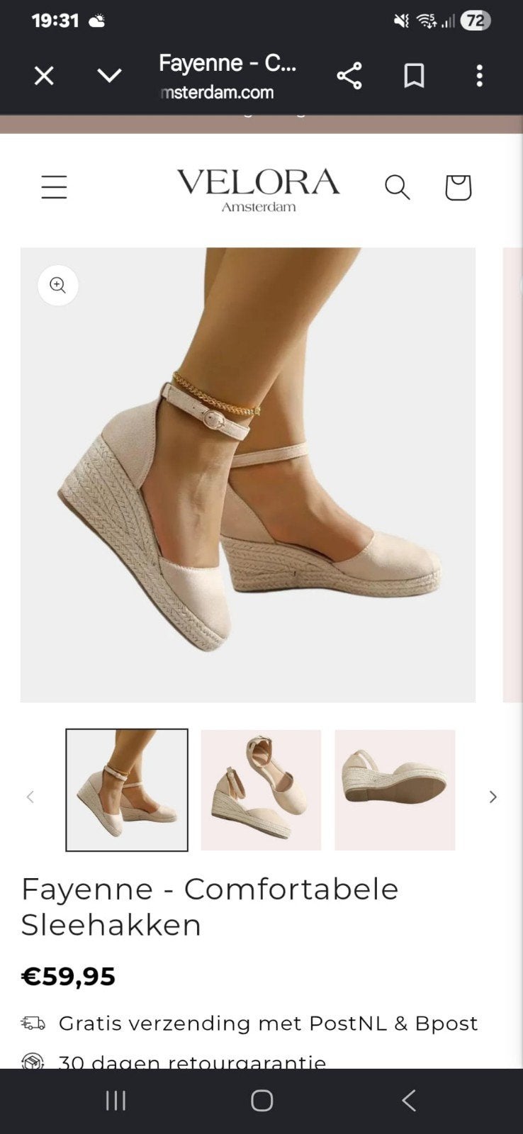NIEUW :Fayenne Sleehakken abrikooskleur mt 40 : NIEUW, Kleding | Dames, Schoenen, Ophalen of Verzenden, Nieuw, Zwart, Sandalen of Muiltjes