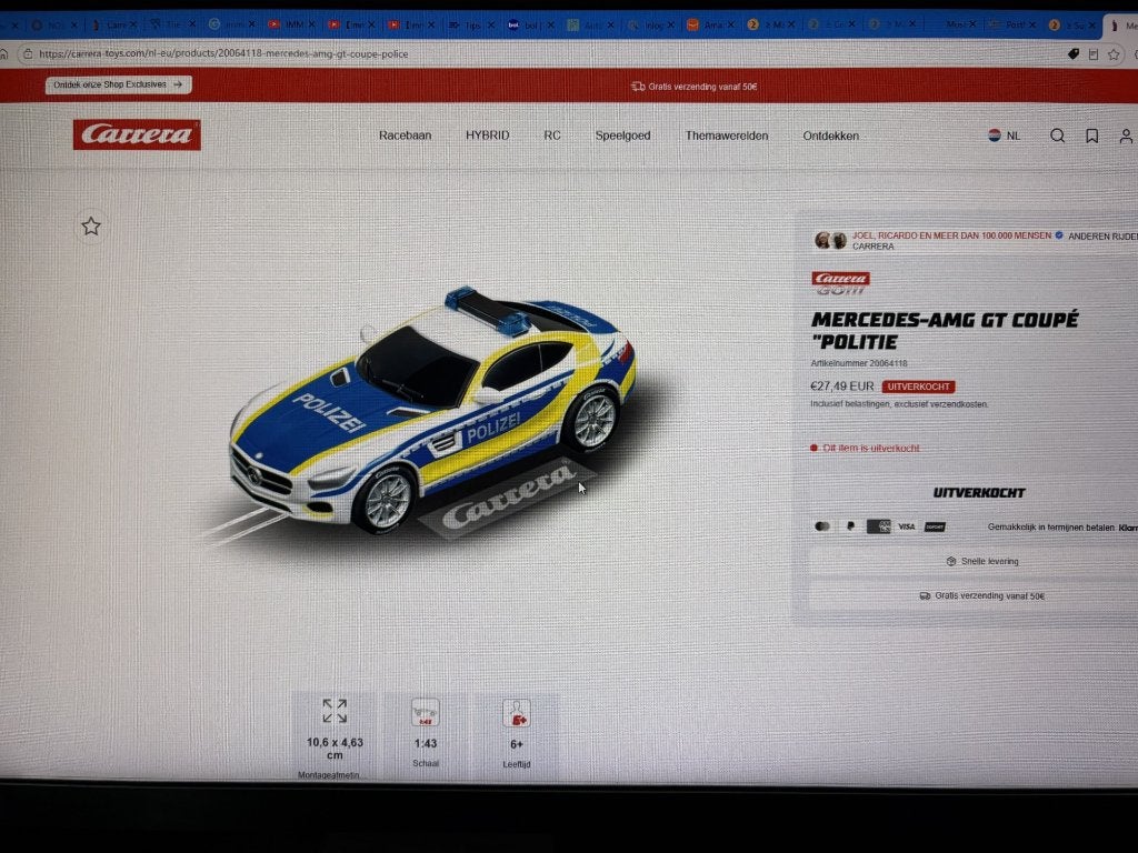 Gezocht Carrera Go auto's - schaal 1:43, Hobby en Vrije tijd, Modelauto's | 1:43, Zo goed als nieuw, Auto, Overige merken, Ophalen of Verzenden