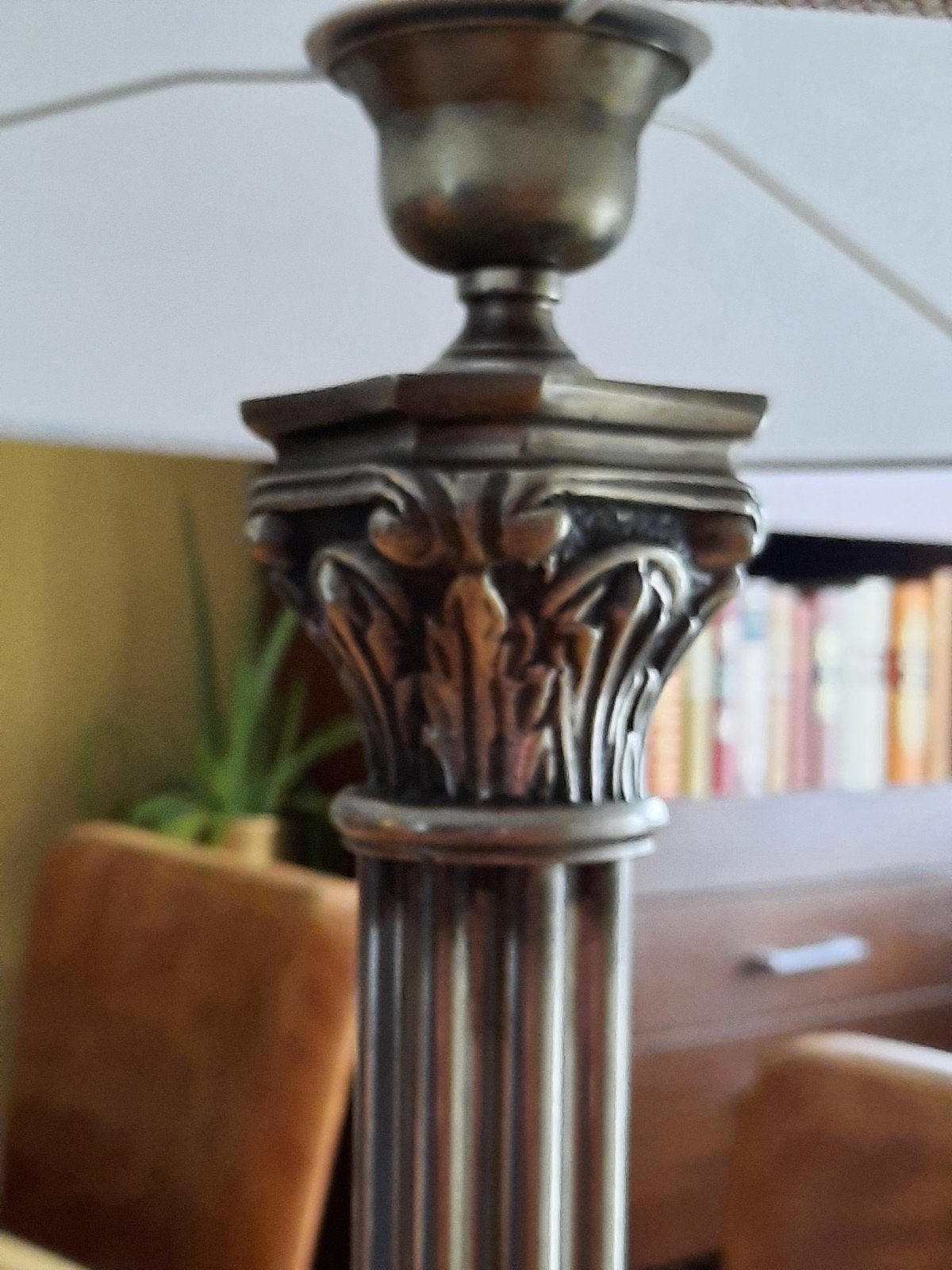 Zware empire kolomlamp, Ophalen of Verzenden, Zo goed als nieuw