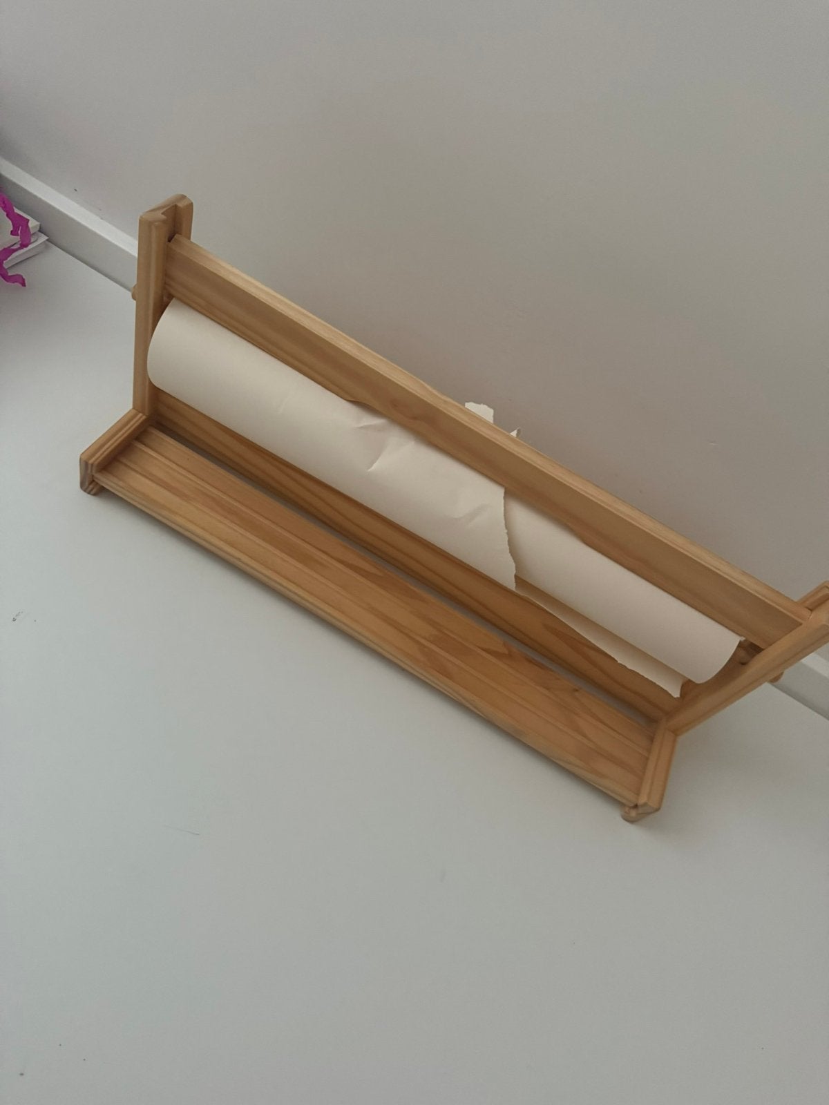 Zgan houten ikea mala papierrolhouder rol papier, Kinderen en Baby's, Ophalen of Verzenden, Zo goed als nieuw