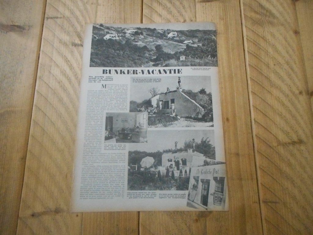 Zandvoort. Bunker-vacantie. Vesting Europa. 1947., Verzamelen, Ophalen of Verzenden, 1940 tot 1960, Nederland, Knipsel(s)
