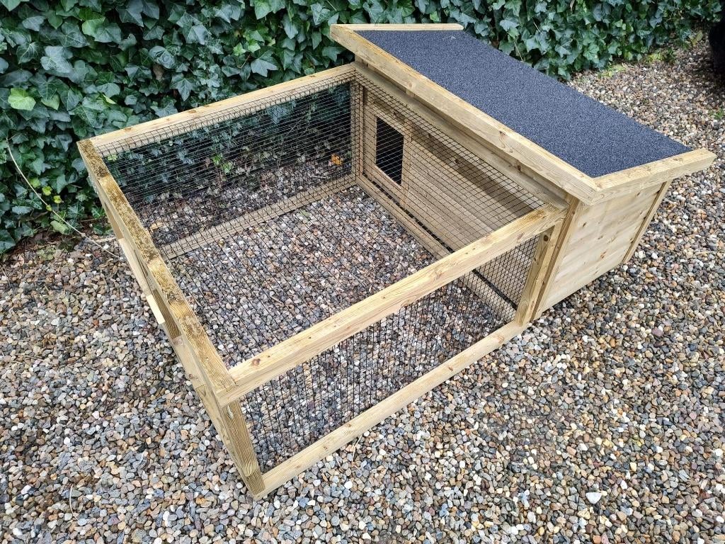Konijnenhok Wilnis | Duurzame materialen | maten S, M en L, 110 cm of meer, Nieuw, Ophalen of Verzenden, 90 cm of meer