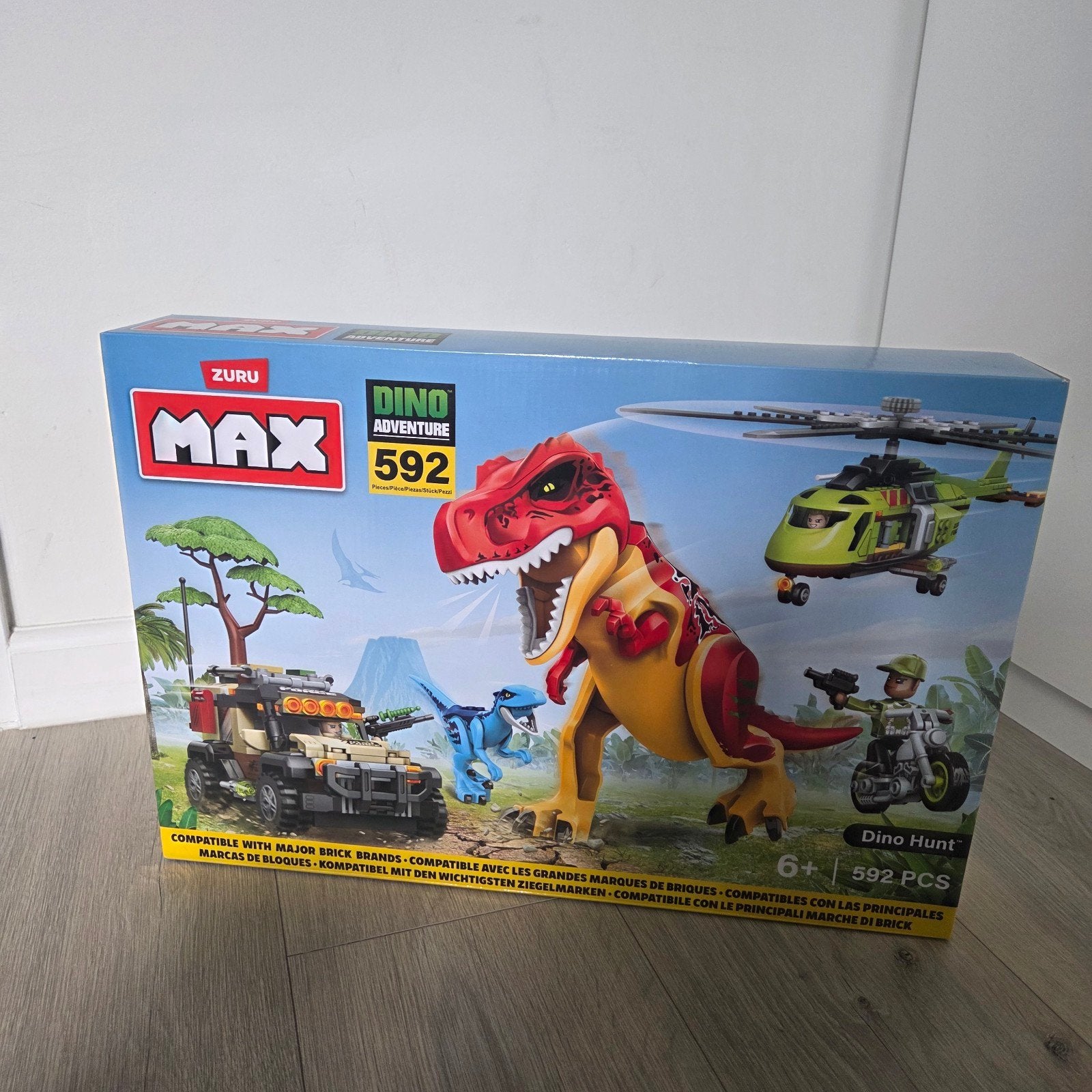 ZURU MAX Dino Adventure Dino Hunt Bouwset 592 onderdelen, Ophalen, Nieuw, Overige merken