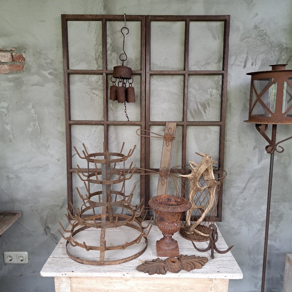 Oude brocante flessenrek regaal tuinvaas haak kapstok Etage3, Huis en Inrichting, Gebruikt, ., Ophalen of Verzenden, .