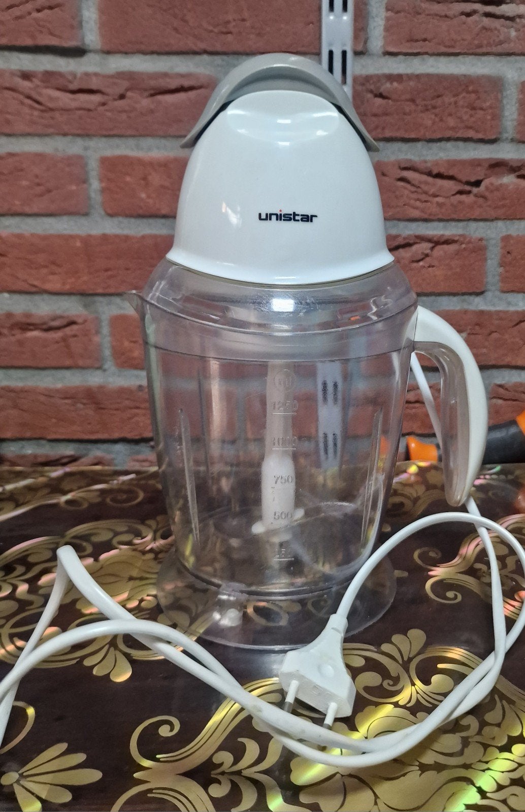 Unistar Keukenmachine - Hakmolen - Wit, Ophalen, Gebruikt, 1 tot 2 liter, Vaatwasserbestendig