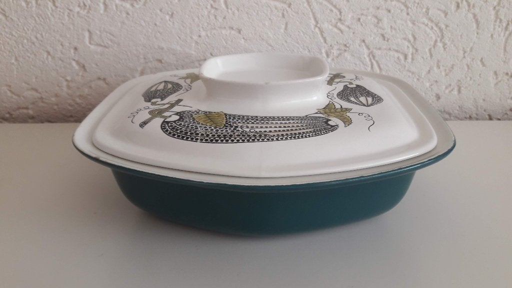 Vintage Poole Pottery Lucullus 'Marrows' dekschaal, jaren 60, Ophalen