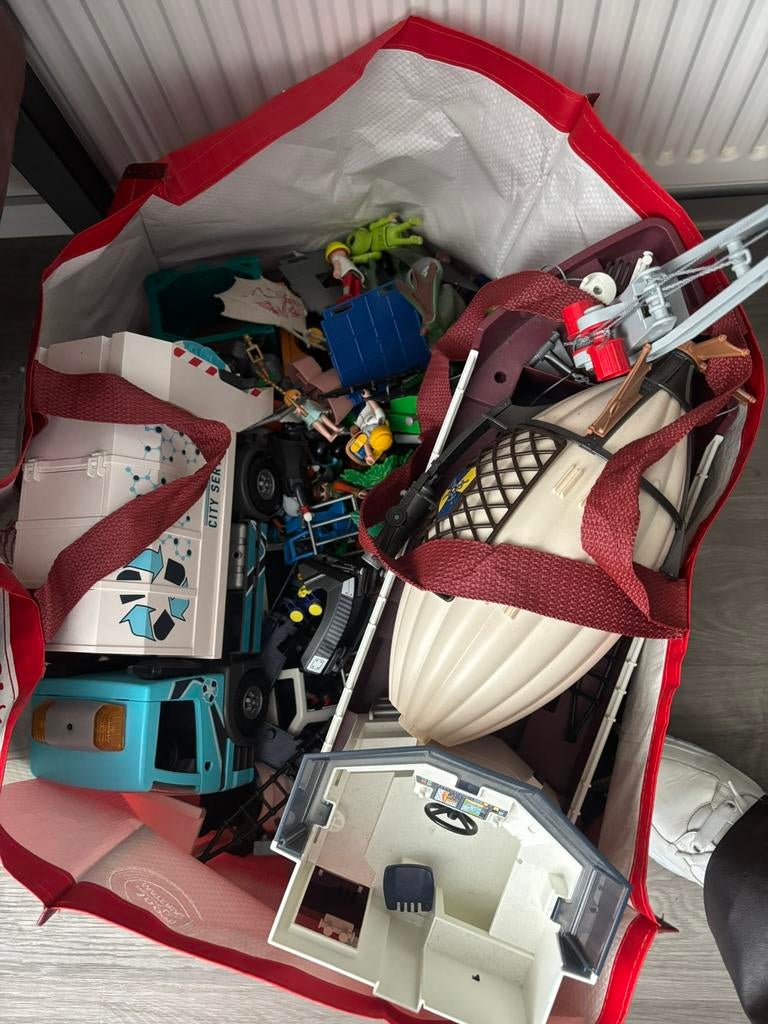 Tas met playmobil, Ophalen, Zo goed als nieuw, Los playmobil