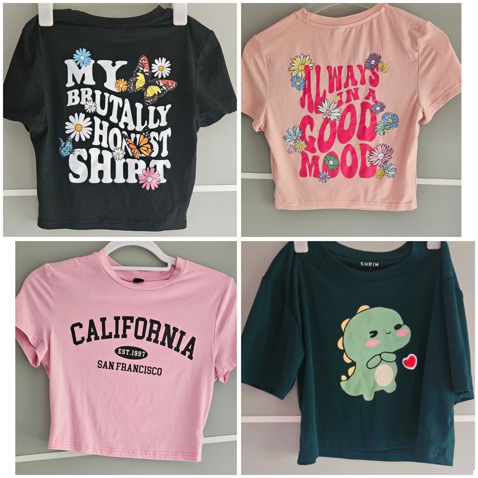 4 Nieuwe Shein Croptops Maat S, Kleding | Dames, Meerkleurig, Nieuw, Ophalen of Verzenden, Korte mouw