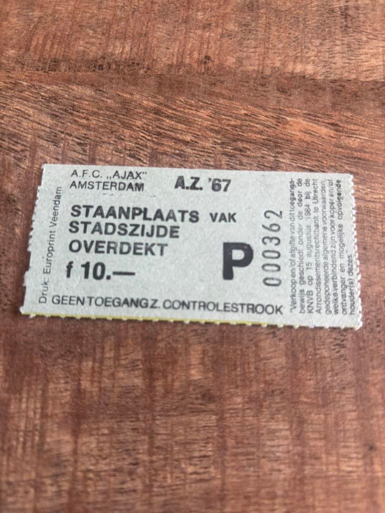 Ajax - AZ ‘67 02-05-1987, Verzamelen, Sportartikelen en Voetbal, Ophalen of Verzenden, Ajax, Overige typen