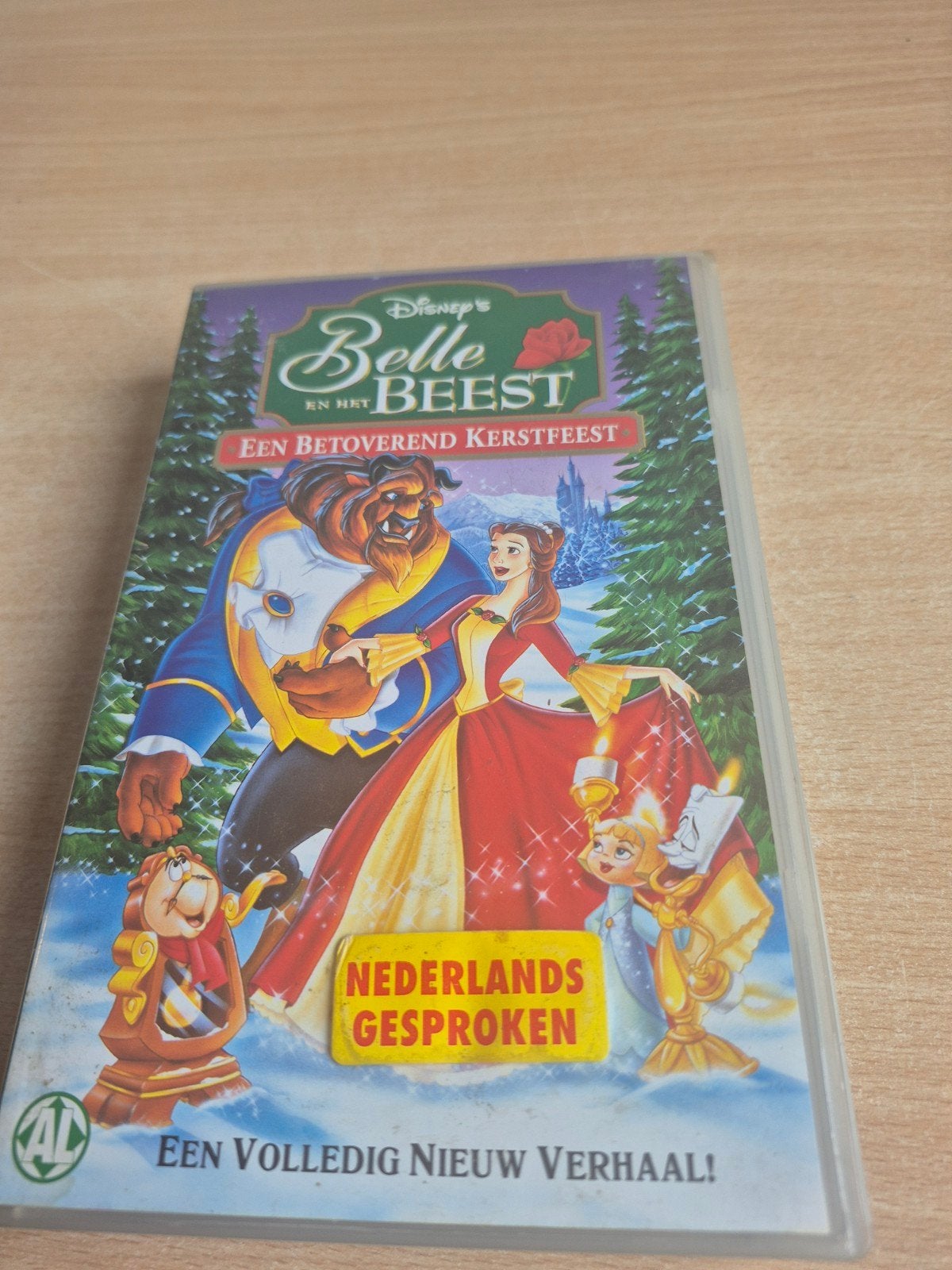 Disney's Belle en het Beest: Een Betoverend Kerstfeest VHS, Gebruikt, Animatie, Alle leeftijden, VHS