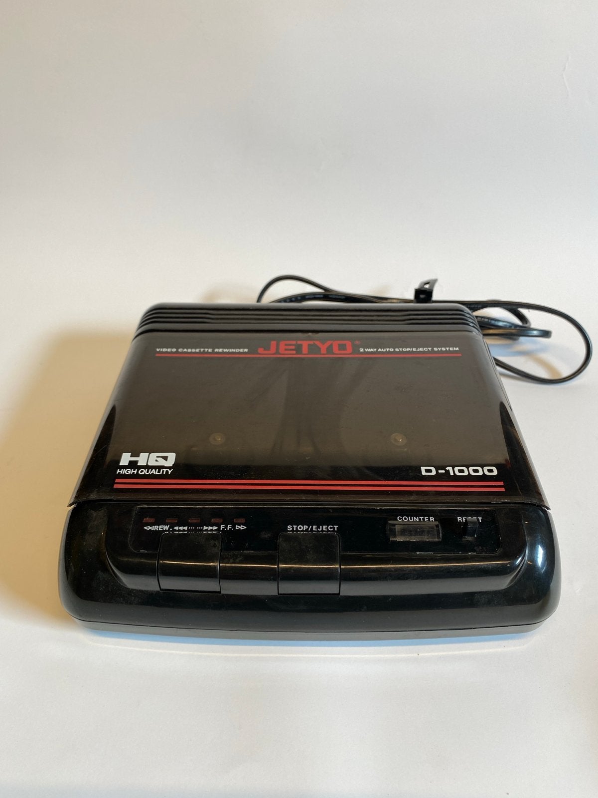 Jetyo D-1000 VHS Video Cassette Rewinder - Zwart, Ophalen of Verzenden, Gebruikt, VHS-speler of -recorder