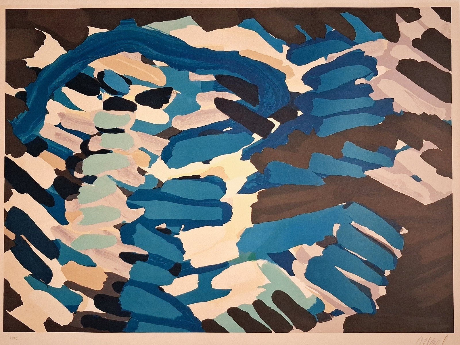 Karel Appel - Abstracte zeefdruk, gesigneerd en genummerd, Gesigneerd, Ophalen of Verzenden, Abstract, Zeefdruk