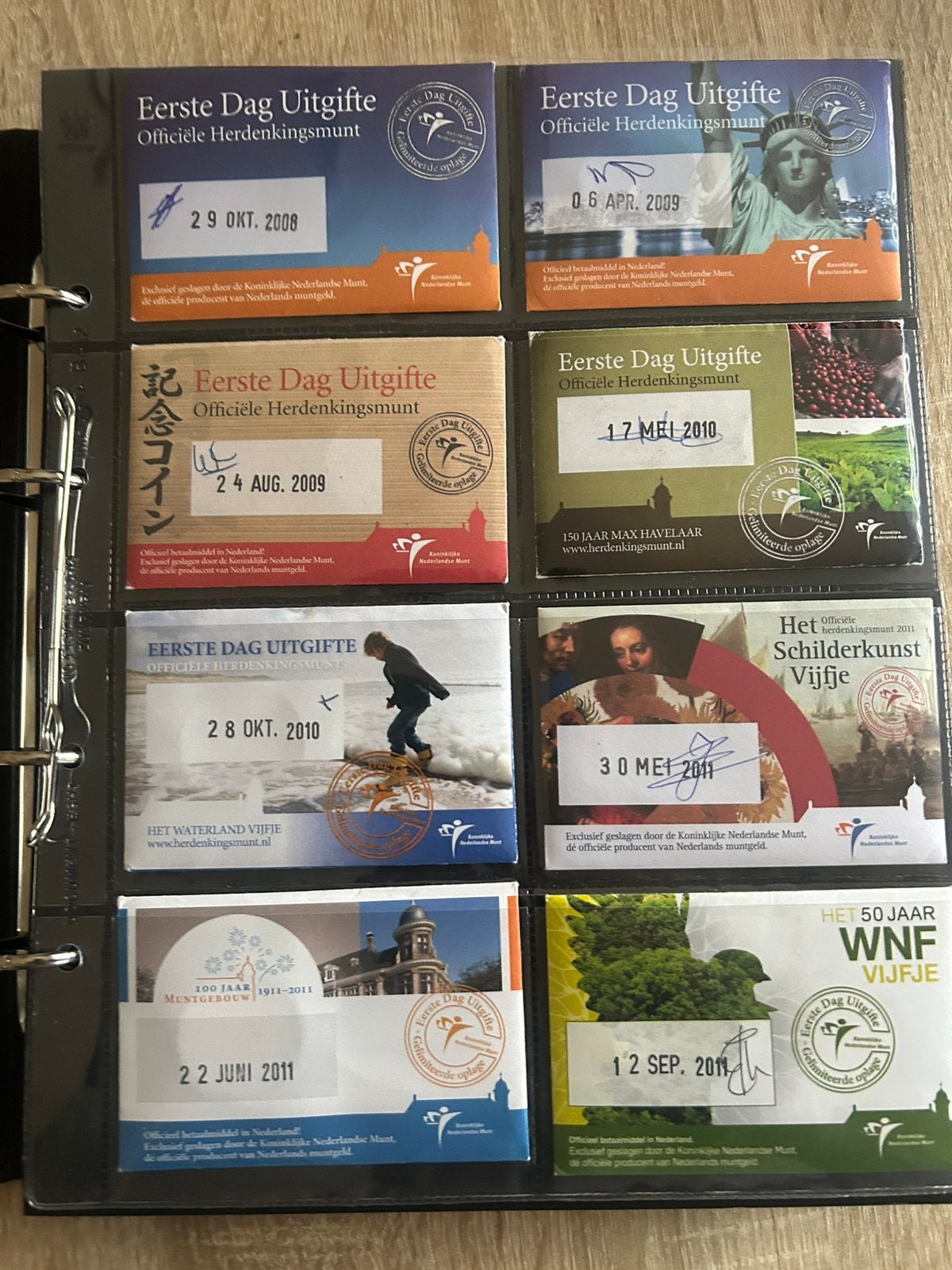 Complete verzameling coincard eerste dag uitgifte, Ophalen of Verzenden, Koningin Beatrix, Euro's