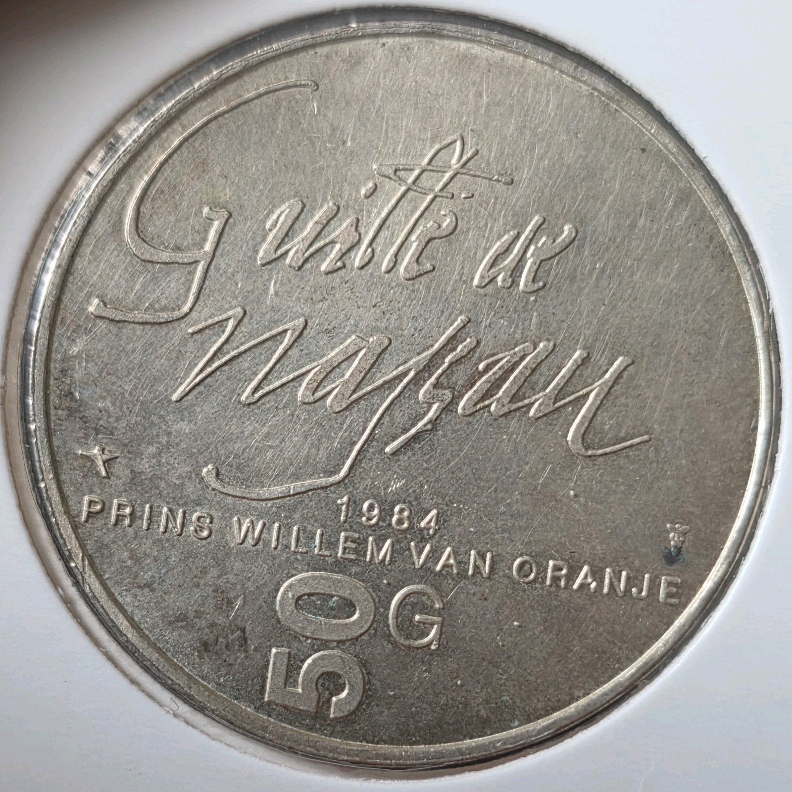 50 gulden 1984 Nederland, Postzegels en Munten, Munten | Nederland, Losse munt, 50 gulden, Koningin Beatrix, Zilver, Verzenden