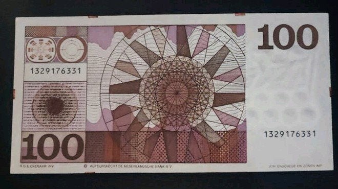 100 Gulden biljet uit 1970 Michiel de Ruyter, Postzegels en Munten, Ophalen, 100 gulden, Los biljet