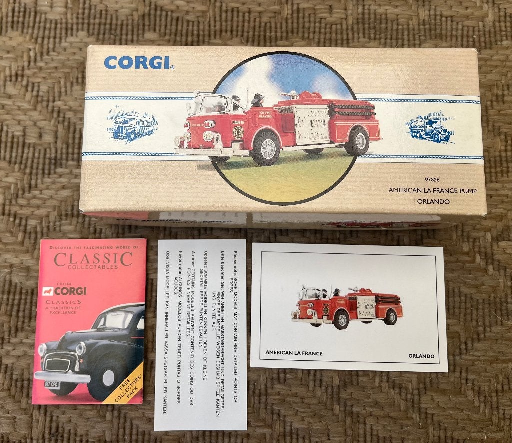 Corgi Toys - American La France pump Orlando, Ophalen of Verzenden, Zo goed als nieuw, Auto, Corgi