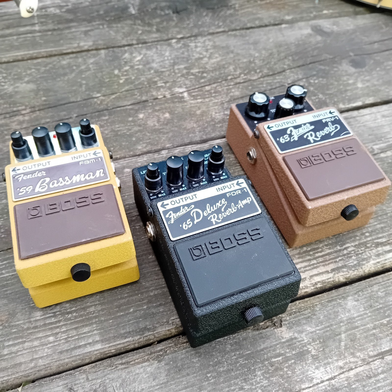 Boss Fender effectpedalen, FDR-1, FBM-1, FRV-1, Muziek en Instrumenten, Effecten, Gebruikt, Reverb, Ophalen of Verzenden