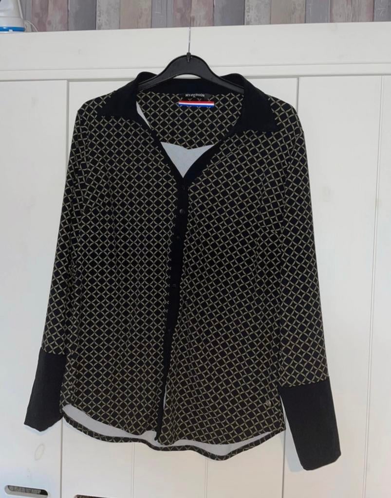 My Pashion blouse XL travelstof nieuwstaat, Ophalen of Verzenden, Zo goed als nieuw, Maat 46/48 (XL) of groter, Zwart
