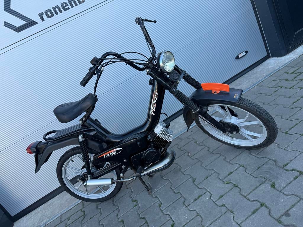 Tomos Flexer snorfiets 60cc - Zwart, Fietsen en Brommers, Brommers | Tomos, Ophalen, Gebruikt, Maximaal 25 km/u, Flexer
