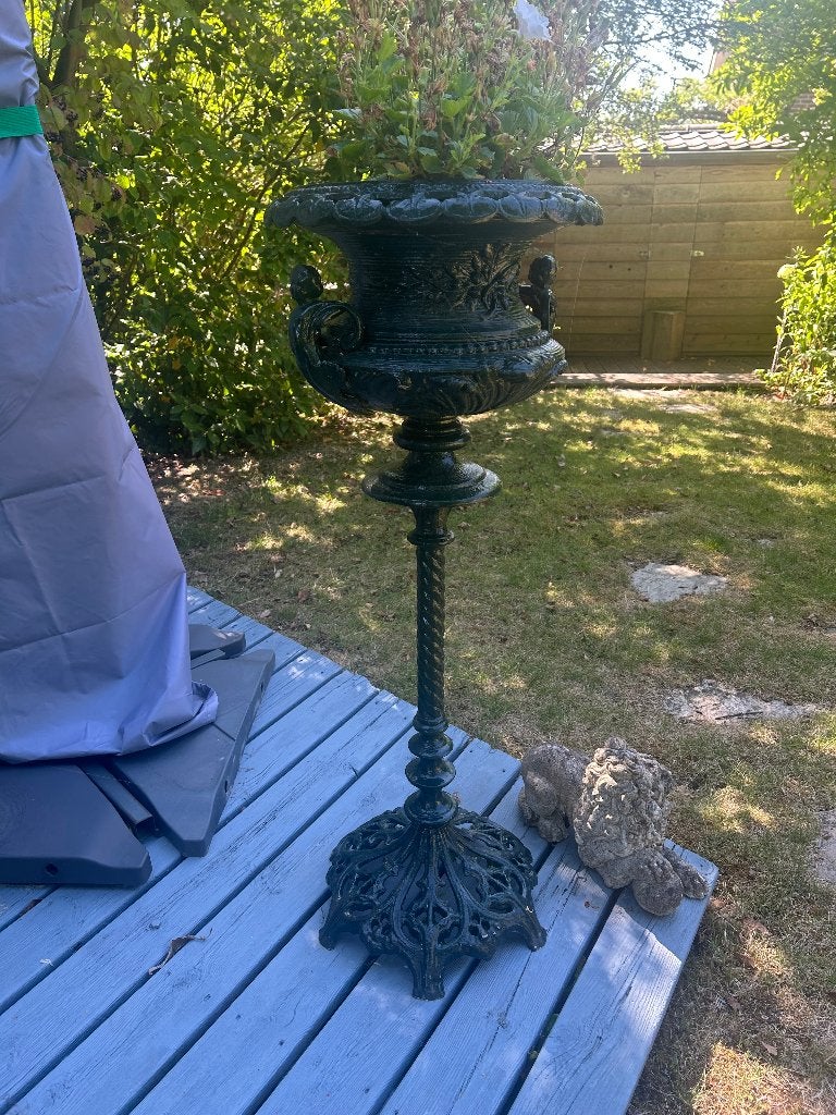 Gietijzeren slanke vaas met handvaten, 100hoog, 40breed, Ophalen, Gebruikt