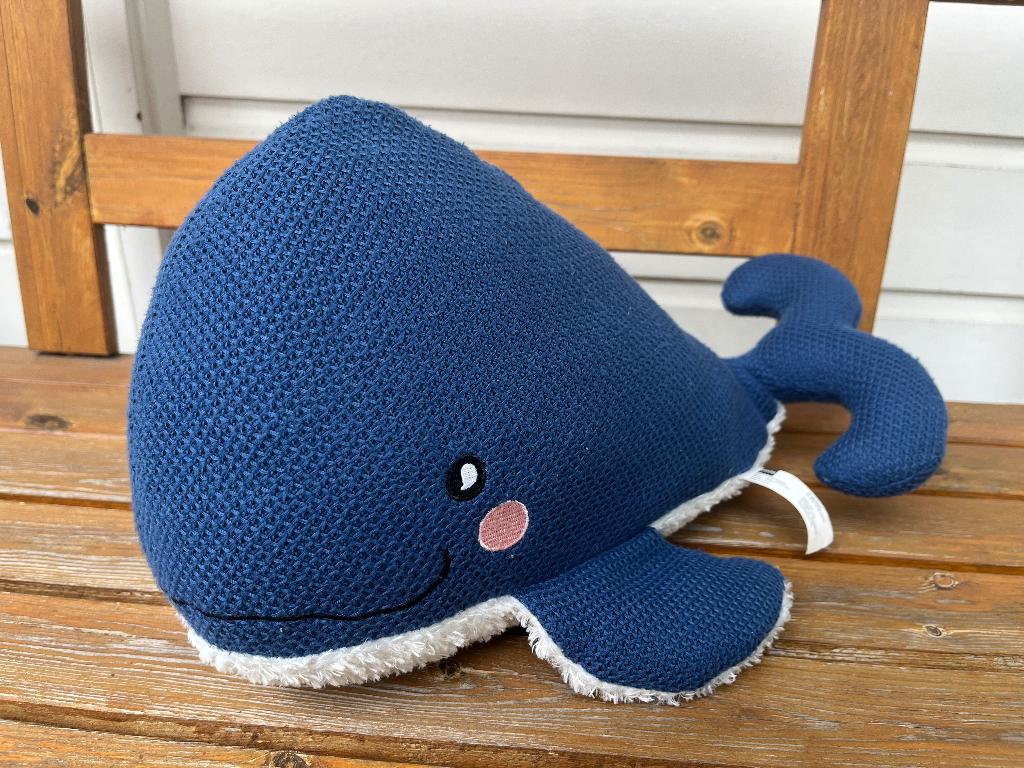 Hema knuffel walvis blauw | 35 cm, Ophalen of Verzenden, Overige typen
