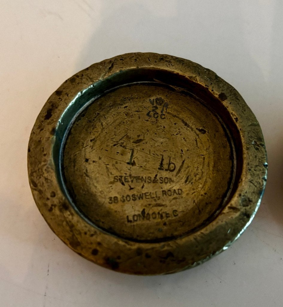 Antiek Victoriaans Messing Stapelgewichten, C. Stevens & Son, Ophalen