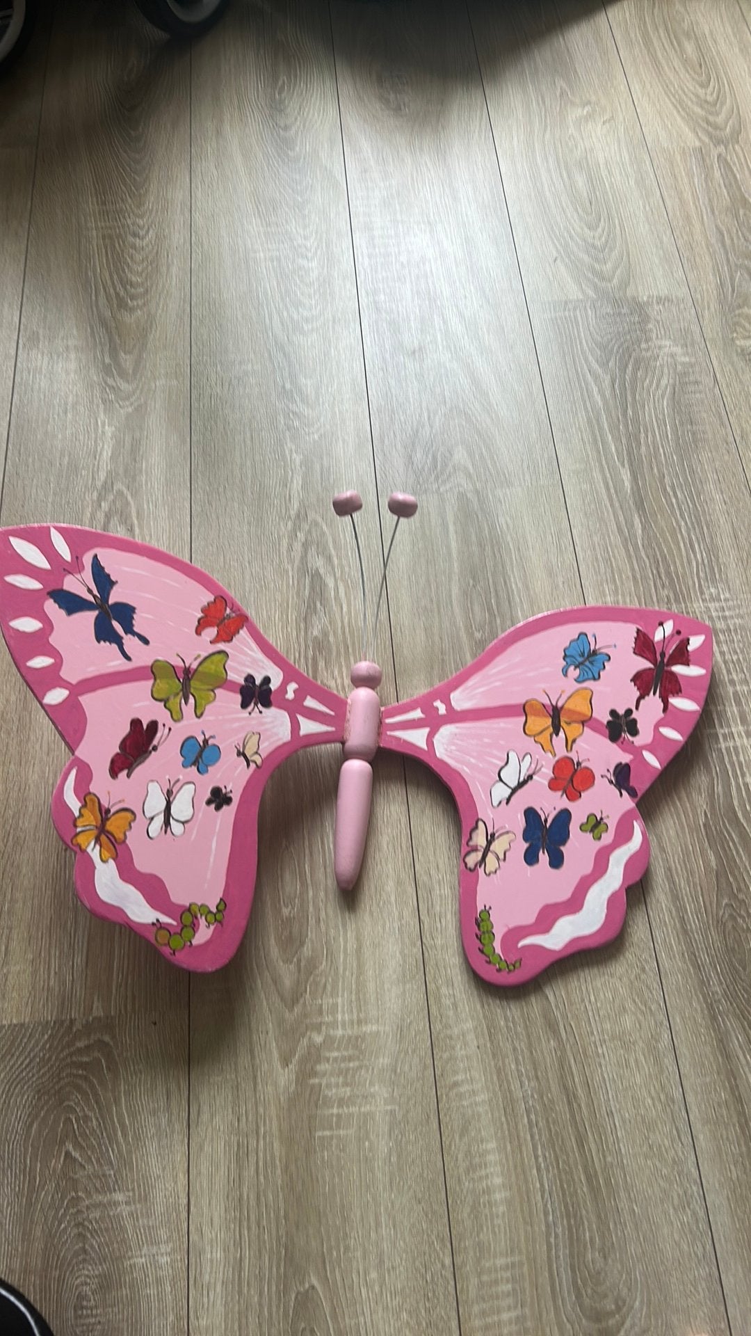 Houten vlinder voor aan de muur, Ophalen of Verzenden, Zo goed als nieuw