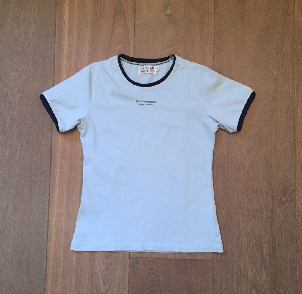 ZGAN: Riverwoods blauw T-shirtje met korte mouwen; maat 164, Meisje, Ophalen of Verzenden, Zo goed als nieuw, Shirt of Longsleeve