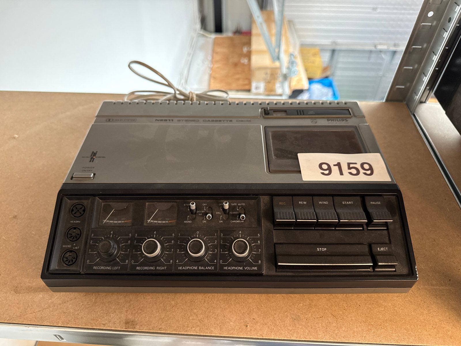 Philips N2511 Stereo Cassettedeck - Vintage Audio, Ophalen of Verzenden, Enkel, Philips